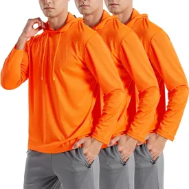 3PC or 6PC Men??s UPF 50  Sun Protection Lightweight Long Sleeve Hoodie, Quick-Dry SPF UV Shirt for Outdoor Active Wear