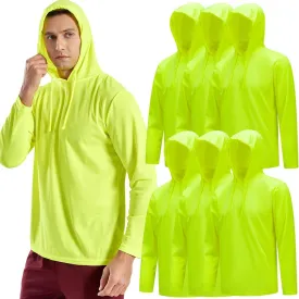3PC or 6PC Men??s UPF 50  Sun Protection Lightweight Long Sleeve Hoodie, Quick-Dry SPF UV Shirt for Outdoor Active Wear
