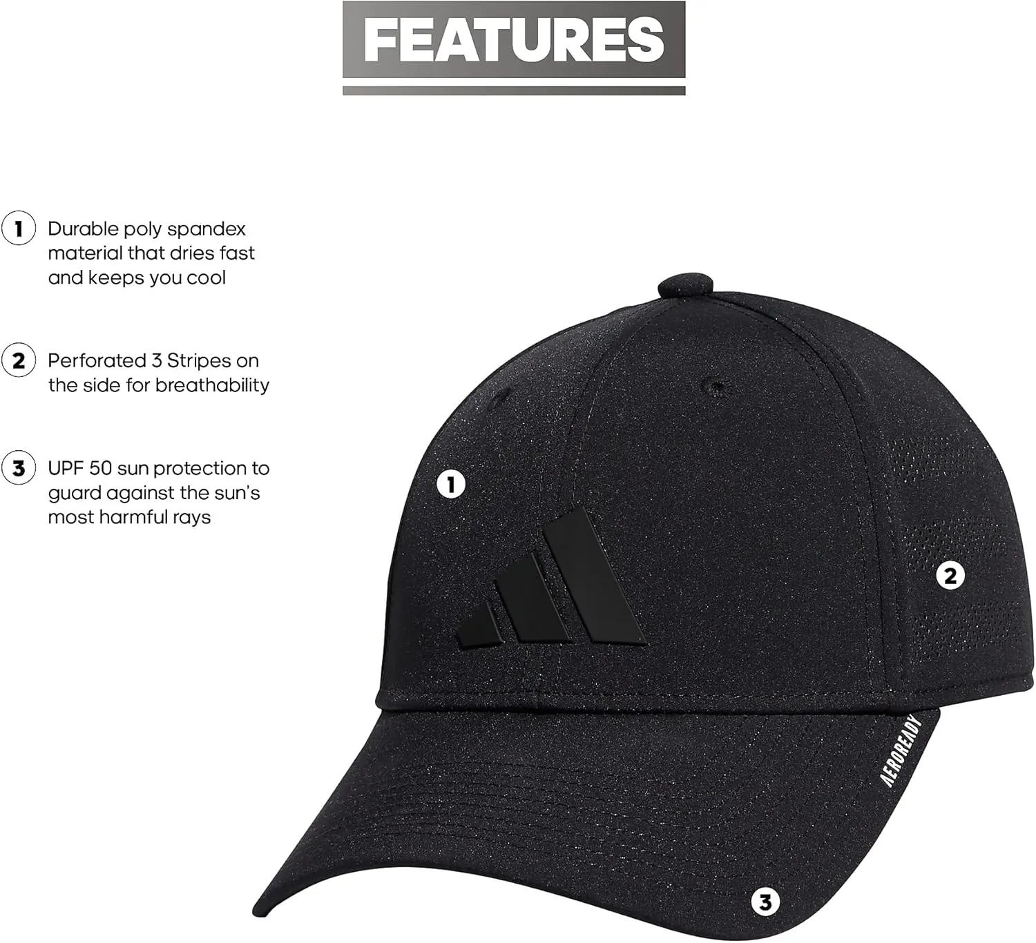 adidas Men's Gameday Stretch Fit Baseball Cap