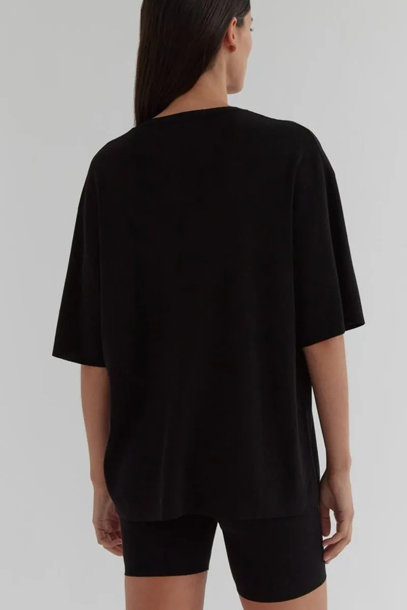 Assembly Label - Milano Knit Oversized Tee - Black