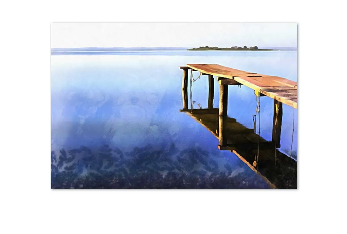 Jetty on Lake | Canvas Wall Art Print