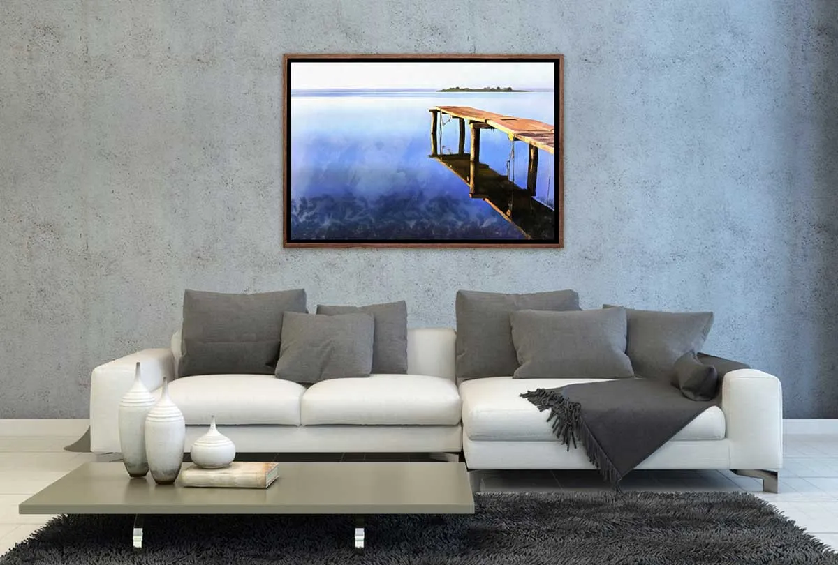 Jetty on Lake | Canvas Wall Art Print