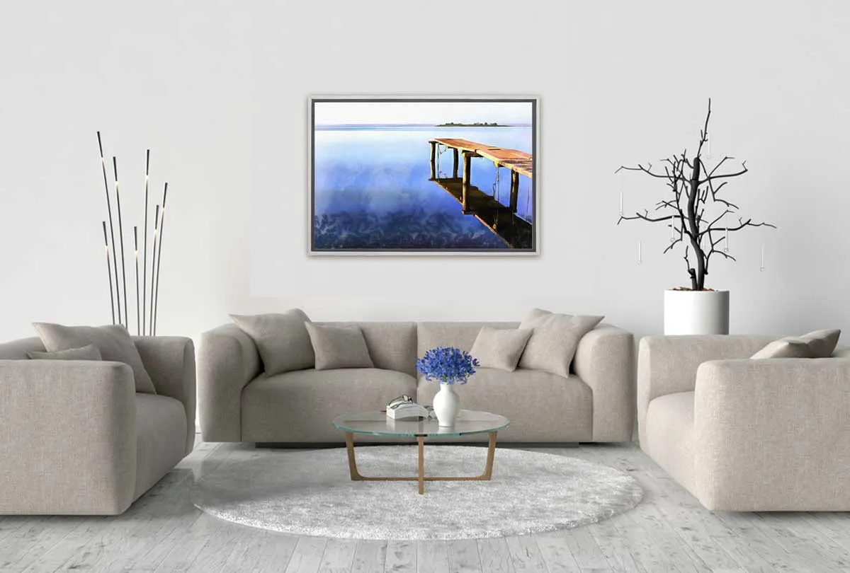 Jetty on Lake | Canvas Wall Art Print