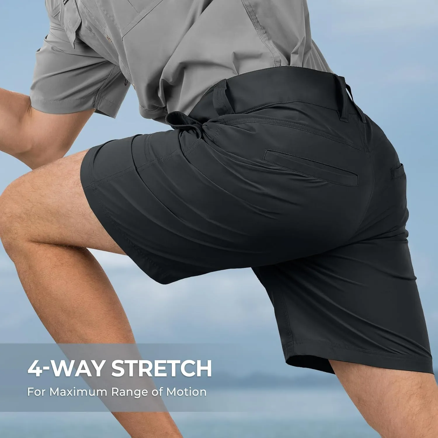 KastKing Cool Caster Men's Fishing Shorts, UPF 50  Hiking Shorts, 10.5?? and 7.5?? Available, Water Repellent, 4-Way Stretch