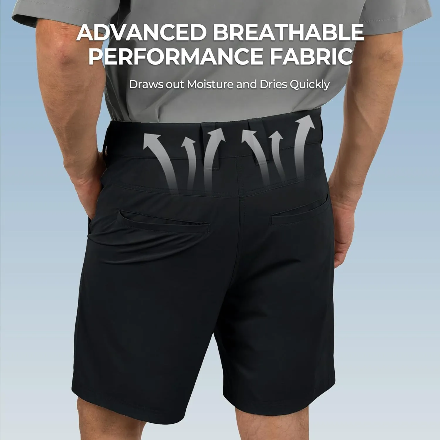 KastKing Cool Caster Men's Fishing Shorts, UPF 50  Hiking Shorts, 10.5?? and 7.5?? Available, Water Repellent, 4-Way Stretch