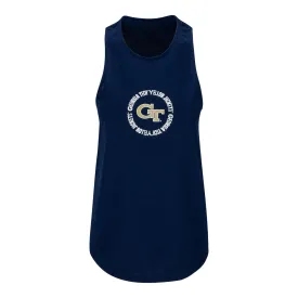 Ladies Georgia Tech Yellow Jackets Adidas Wordmark Navy Tank