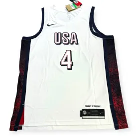 Nike 2024 Team USA Basketball Olympic Stephen Curry Swingman Jersey – White