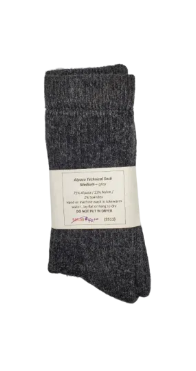 S511 Alpaca Technical Sock Grey Ladies Medium / Mens Small