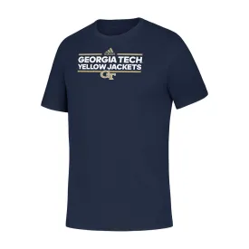 Youth Georgia Tech Adidas Stacked Wordmark T-Shirt